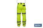 High visibility trousers | Available sizes from S to XXXL | Yellow and navy blue - Cofan