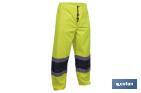 PANTALON DE PLUIE À HAUTE VISIBILITÉ | BANDES À HAUTE VISIBILITÉ | COULEUR : JAUNE ET BLEU | DISPONIBLE DE LA TAILLE S À LA XXXL
