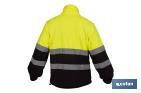 Cofan Polaire à haute visibilité | Fermeture éclair | Couleur : Jaune et bleu | Disponible de la taille S à la XXXL - Cofan