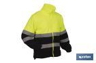 Cofan Polaire à haute visibilité | Fermeture éclair | Couleur : Jaune et bleu | Disponible de la taille S à la XXXL - Cofan