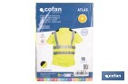 Camiseta de alta visibilidad modelo Atlas | Color: amarillo y negro | Bandas reflectantes | Clase 2 EN ISO 20471 | Disponible desde la talla S hasta la XXXL - Cofan
