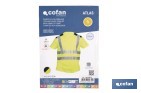 Camiseta de alta visibilidad modelo Atlas | Color: amarillo y negro | Bandas reflectantes | Clase 2 EN ISO 20471 | Disponible desde la talla S hasta la XXXL - Cofan