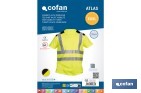 Camiseta de alta visibilidad modelo Atlas | Color: amarillo y negro | Bandas reflectantes | Clase 2 EN ISO 20471 | Disponible desde la talla S hasta la XXXL - Cofan