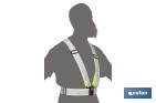 Tirantes reflectantes de alta visibilidad con 5 puntos de ajuste | EPI Categoría II para garantizar visibilidad - Cofan