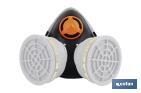 SILICONE MASK WITH DOUBLE FILTER | FILTERS TYPE A.B.E.K1 | EFFECTIVE PROTECTION AGAINST PARTICLES