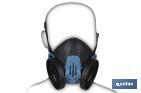 Demi-masque | Pour deux filtres de protection interchangeables | Bandes de fixation | Protection contre les gaz, vapeurs et particules dangereux | Conforme à EN 140:1998 - Cofan