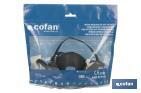 Demi-masque | Pour deux filtres de protection interchangeables | Bandes de fixation | Protection contre les gaz, vapeurs et particules dangereux | Conforme à EN 140:1998 - Cofan