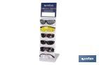 Expositor Óculos anti-impacto | Inclui pack de 72 óculos de segurança de diferentes modelos - Cofan