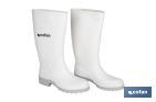 BOTTE DE PLUIE BLANCHE EN PVC, MOD. ALIMENTAIRE