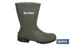 Bota de Agua | Meio Cano | Fabricada PVC | Cor Verde | Sola AntiDerrapante - Cofan