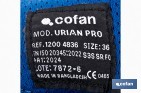 Bota de seguridad Urian Pro con cierre de velcro | Puntera de composite, resistencia al agua | Disponible desde la talla 36 hasta la 47 - Cofan