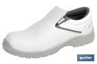 Mocassim de Segurança S2 SRC | Tamanhos desde o 35 até ao 47 em cor branco | Sapato de trabalho Modelo White Fox - Cofan