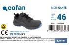 Zapato de seguridad deportivo Gante S3L FO SR ESD | Puntera de composite y plantilla antiperforación | Suela antideslizante | Disponible desde la talla 37 hasta la 47 - Cofan