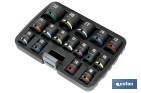 Juego profesional de 16 vasos de impacto cortos con cuadradillo de 1/2" - Cofan