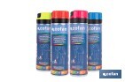 Spray de marquage fluorescent de travaux | Plusieurs couleurs | Emballage de 500 ml - Cofan