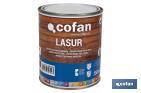 Lasur Protector Aquoso para Madeira | Acabamento Mate | Diferentes Tamanhos e Cores - Cofan