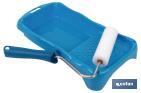 Paint roller kit with foam paint roller and paint tray | Paint roller size: 11cm | Tray size: 16 x 31cm - Cofan