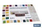 Colour chart for one-coat acrylic paint with 40 colours - Cofan