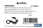 Gancho olhal com trava de segurança liga de aço - Cofan