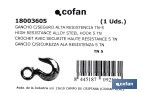 Gancho olhal com trava de segurança liga de aço - Cofan