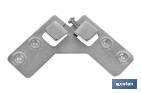 Double Corner Hook Bracket | Zinc-Plated Steel | Size: 59 x 59mm - Cofan