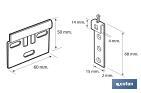  Set gancio per armadi | Rifiniture zincate | Dimensioni: 60 mm  - Cofan