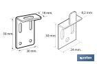 Set Gancio a staffa per specchi | Dimensioni: 30 mm | Acciaio galvanizzato - Cofan