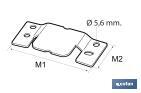Chapa de Fixação | Unir partes de Mobiliario Pesado | Medidas: 100 x 47 mm - Cofan