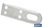 Hanging plate for fixing objects | Size: 15 x 50mm | Galvanised steel - Cofan