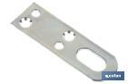 Hanging plate for fixing objects | Size: 15 x 50mm | Galvanised steel - Cofan