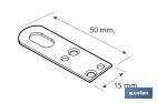 Gancio per sostenere oggetti | Dimensioni: 15 x 50 mm | Acciaio zincato - Cofan