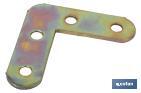 Flat corner plate | Zinc-plated steel | Available in different sizes - Cofan