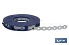 Rouleau de ruban perforé en acier galvanisé | Dimensions : 17 mm x 0,8 mm x 10 m - Cofan