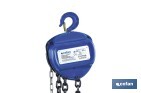 Polipasto de cadena manual | Altura de elevación: 6 m | Color: azul | Gancho resistente | Disponible en varias capacidades de carga - Cofan