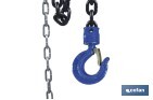 Polipasto de cadena manual | Altura de elevación: 6 m | Color: azul | Gancho resistente | Disponible en varias capacidades de carga - Cofan