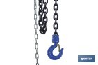 Polipasto de cadena manual | Altura de elevación: 6 m | Color: azul | Gancho resistente | Disponible en varias capacidades de carga - Cofan