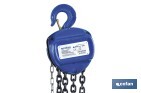 Polipasto de cadena manual | Altura de elevación: 6 m | Color: azul | Gancho resistente | Disponible en varias capacidades de carga - Cofan