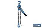 Polipasto manual de palanca | Altura de elevación: 1,5 m | Color: azul | Palanca ergonómica | Gancho resistente | Disponible en varias capacidades de carga - Cofan