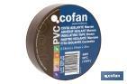 Insulating tape 180 microns | Brown | Resistant to voltage, heat and different acids and alkaline materials - Cofan