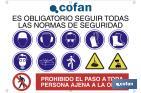 Construction sign in 0,7 mm glasspack - Cofan