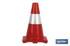 CONE VERMELHO/BRANCO 30CM