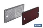 RECTANGULAR RETROREFLECTOR WITH SCREWS FOR FIXING ON VEHICLES | APPROVED PRODUCT | SIZE: 106 X 50MM | AVAILABLE IN 3 COLOURS