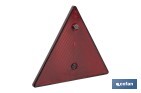 Catadióptrico triangular con agujero | Producto homologado | Disponible con o sin tornillos | Medidas: 155 x 137 mm - Cofan