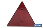 Catadióptrico triangular con agujero | Producto homologado | Disponible con o sin tornillos | Medidas: 155 x 137 mm - Cofan