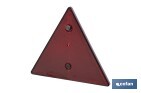 Catadióptrico triangular con agujero | Producto homologado | Disponible con o sin tornillos | Medidas: 155 x 137 mm - Cofan