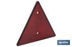 Catadióptrico triangular con agujero | Producto homologado | Disponible con o sin tornillos | Medidas: 155 x 137 mm - Cofan