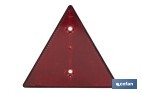 Catadióptrico triangular con agujero | Producto homologado | Disponible con o sin tornillos | Medidas: 155 x 137 mm - Cofan