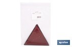 Catadióptrico triangular con agujero | Producto homologado | Disponible con o sin tornillos | Medidas: 155 x 137 mm - Cofan