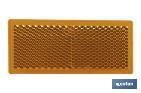 Catadióptrico Rectangular Autoadhesivo | Colores: ámbar y rojo | Medidas: 79 x 35 mm - Cofan