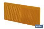 Catadióptrico Rectangular Autoadhesivo | Colores: ámbar y rojo | Medidas: 79 x 35 mm - Cofan
